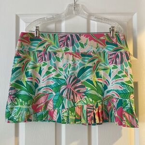 Sigrid Olsen Golf Tennis Pleated Skirt  Skort Size XLarge Tropical Cruise XL